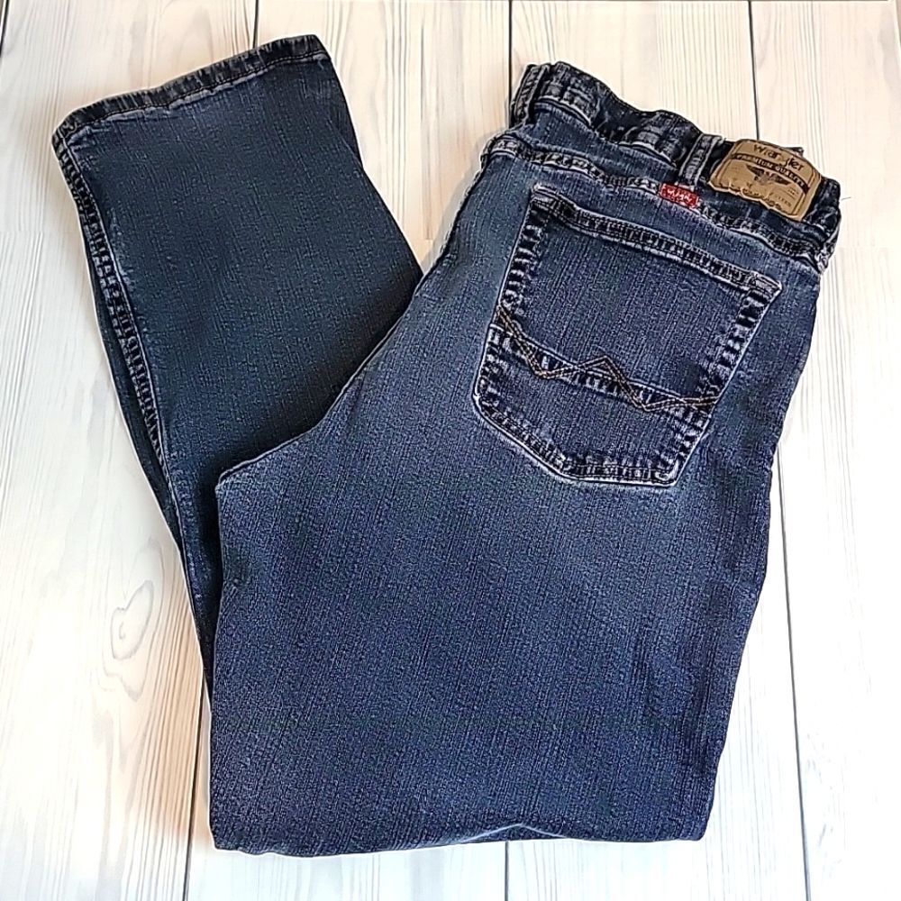Wrangler straight fit blue denim jeans Size 36